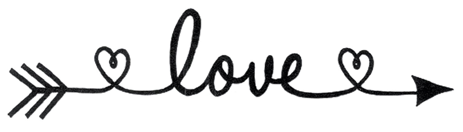 Love Arrow Waterproof Temporary Tattoos 2 Sheets