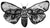 Moth Butterfly Insect B&W Art Waterproof Temporary Tattoos 2 Sheets