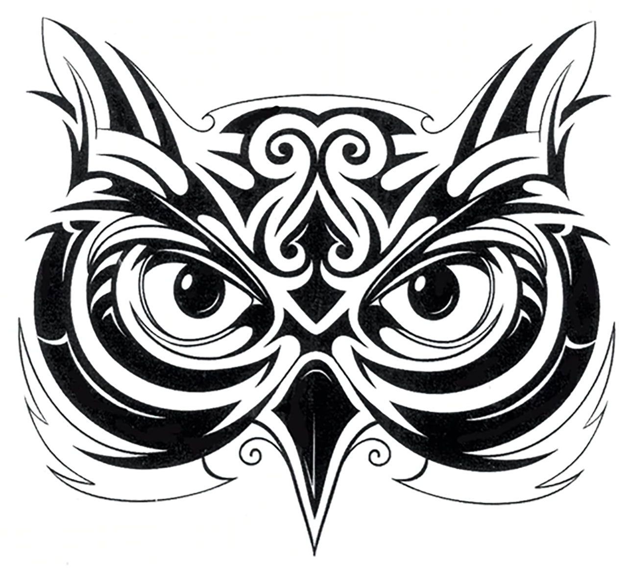 Celtic Owl Waterproof Temporary Tattoos 2 Sheets