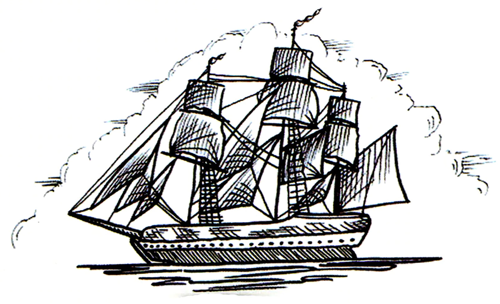 Ship at Sea Nautical Ocean Pirate Yacht Boat Theme Waterproof Temporary Tattoos 2 Sheets