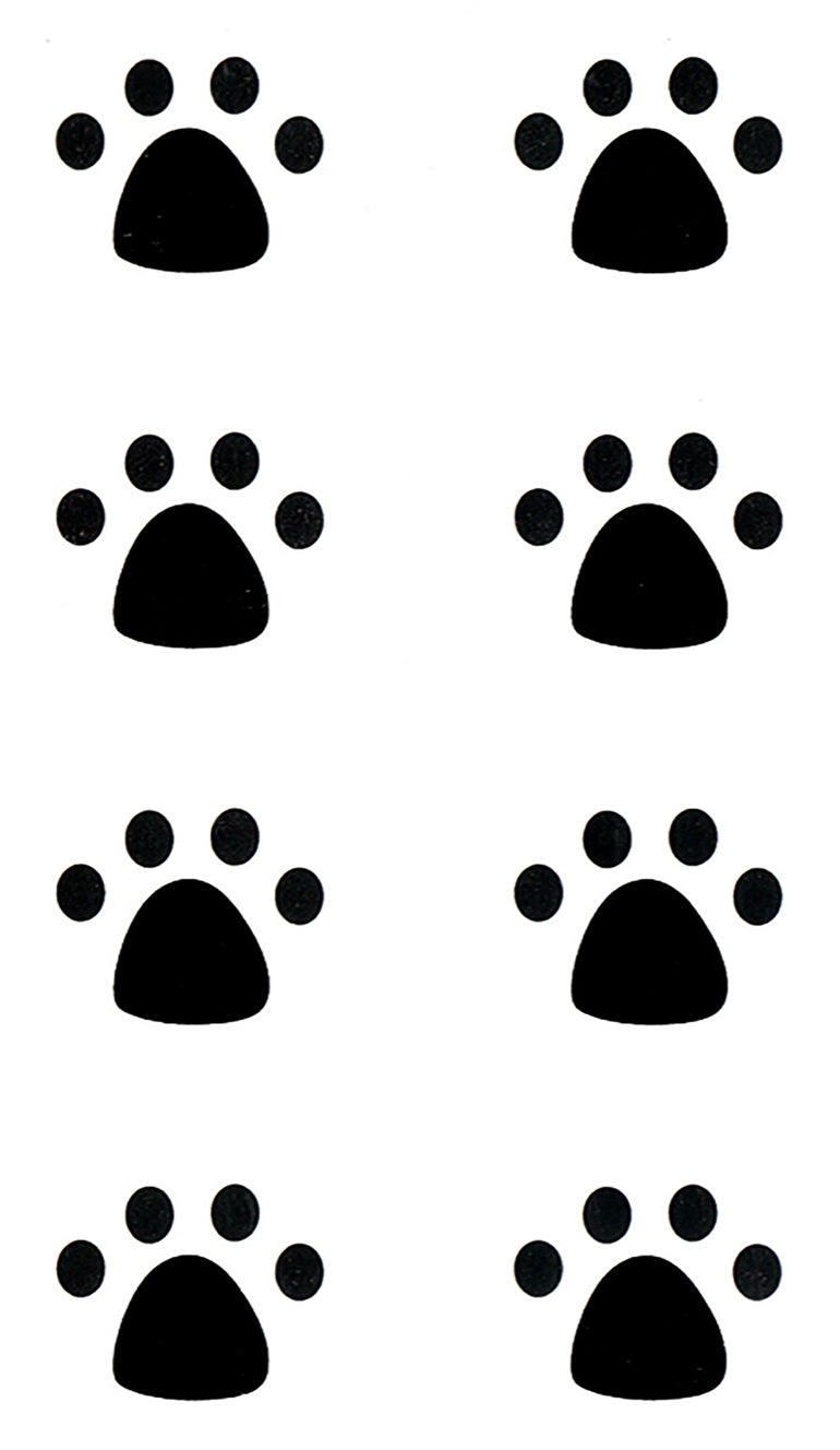 Paw Prints Waterproof Temporary Tattoos 2 Sheets