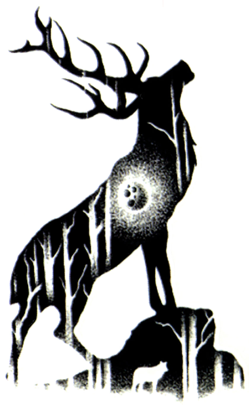 Wild Deer Stag Waterproof Temporary Tattoos 2 Sheets