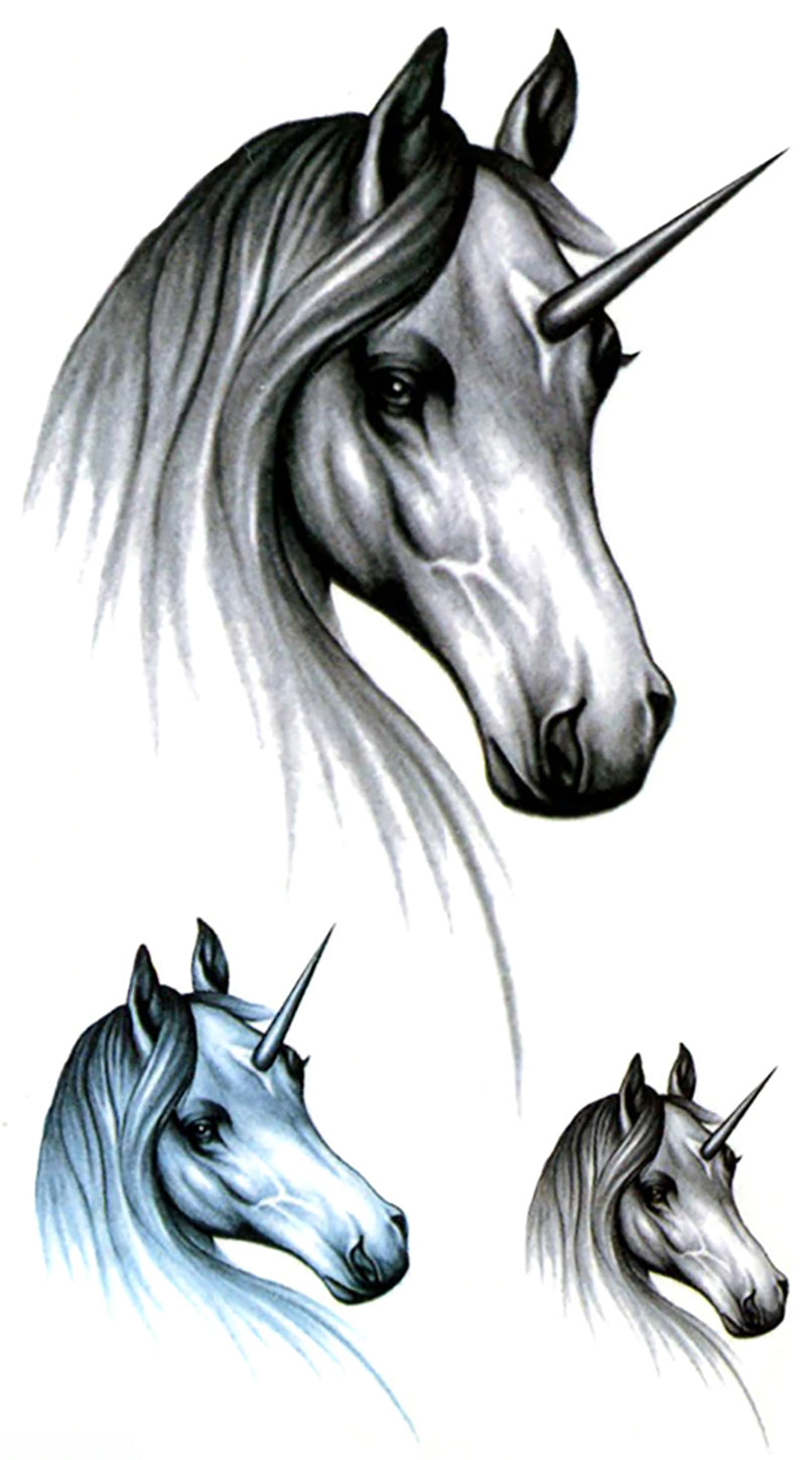 Unicorns Waterproof Temporary Tattoos 2 Sheets