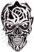 Creepy Tribal Skull Waterproof Temporary Tattoos 2 Sheets