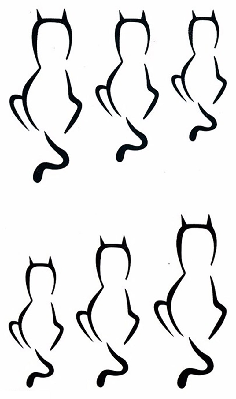 Cats Waterproof Temporary Tattoos 2 Sheets