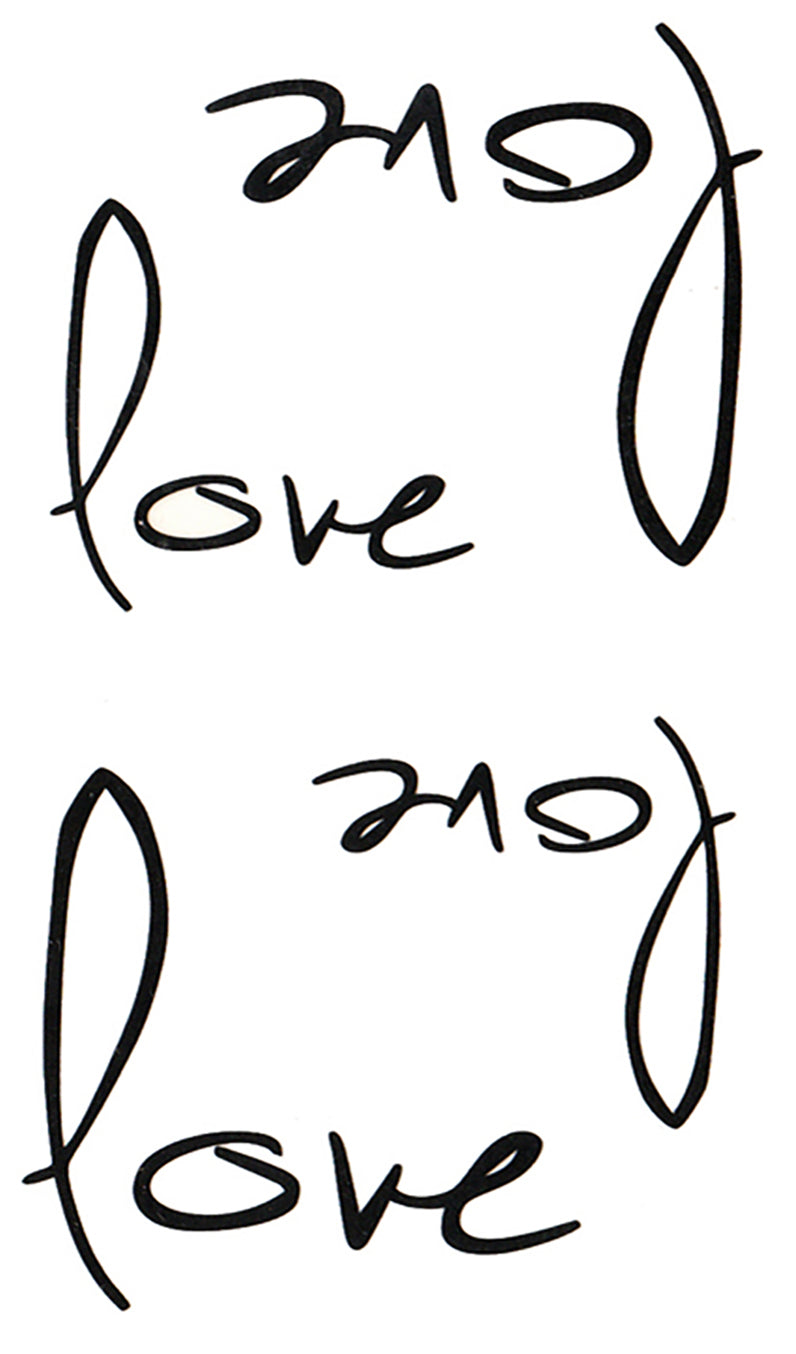 Love Waterproof Temporary Tattoos 2 Sheets