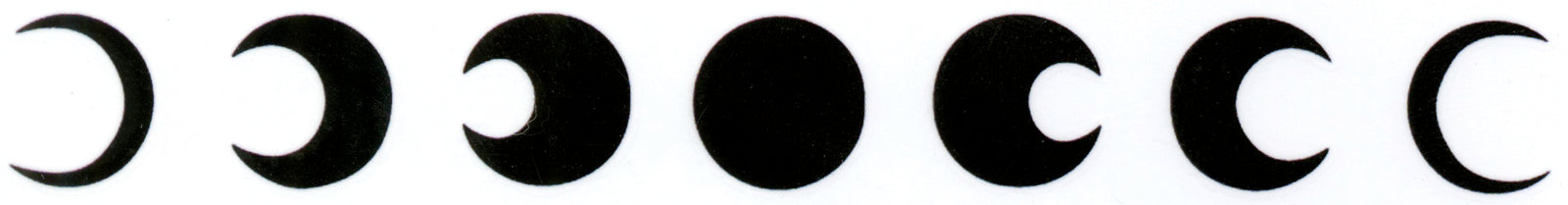 Moon Phases Band Temporary Tattoos 2 Sheets