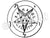 Set of 2 Large 5" Samael and Lilith Inverted Pentagram Baphomet Invocation Sigil Waterproof Temporary Tattoos