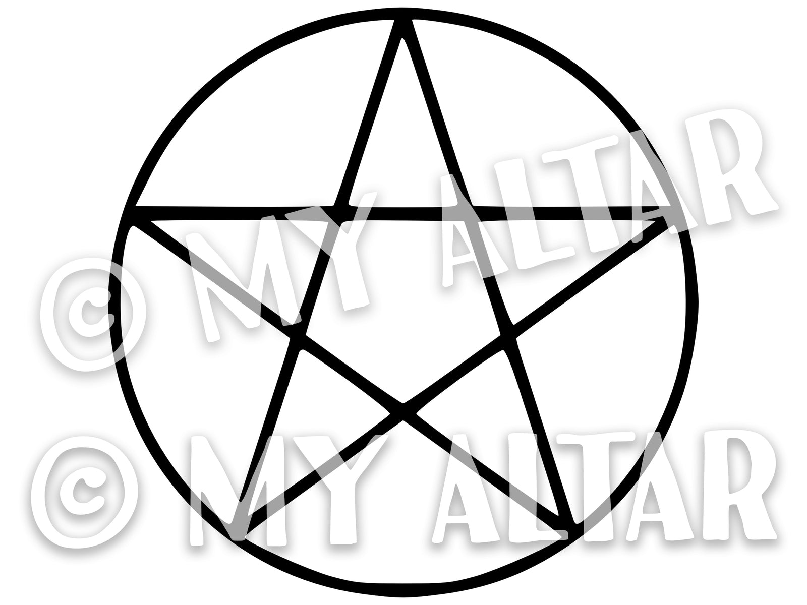 Set of 2 Large Black 5" Pentacale Witchcraft Wicca Magic Pentagram Invocation Sigil Waterproof Temporary Tattoos