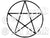 Set of 2 Large Black 5" Pentacale Witchcraft Wicca Magic Pentagram Invocation Sigil Waterproof Temporary Tattoos