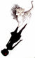 Baby Tiger Kitten Shadow Dancing Girl Power 3 1/4" x 8 1/2" Waterproof Temporary Tattoos