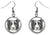 Border Collie Dog Silver Hypoallergenic Stainless Steel Earrings
