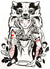 Wolf Girl Riding Hood Twist 5 1/4" x 7 1/2" Waterproof Temporary Tattoos