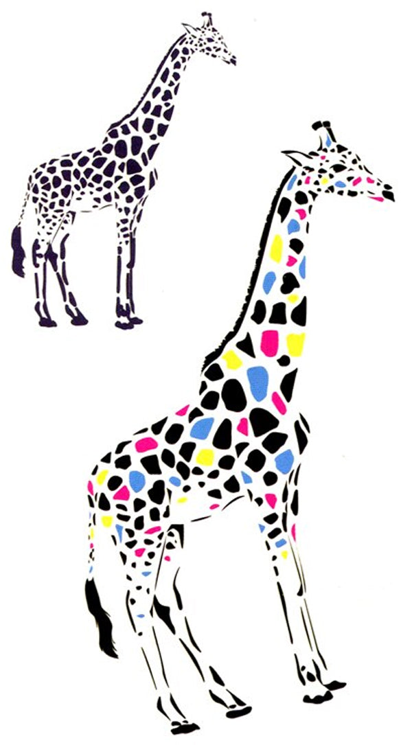 Giraffes Waterproof Temporary Tattoos 2 Sheets
