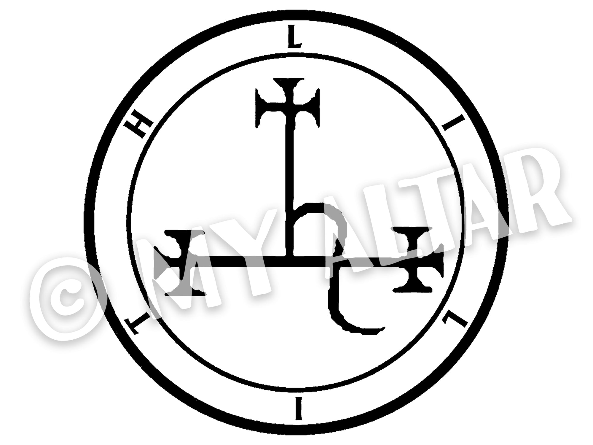 Set of 2 Large 5" Lilith Invocation Sigil Waterproof Temporary Tattoos