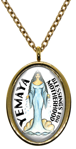 My Altar Yemaya Orisha for Blessings of Motherhood Stainless Steel Pendant Necklace