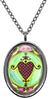 My Altar Erzulie Dantor Veve for Voodoo Magick Protection & Vindication Stainless Steel Pendant Necklace