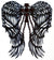 Angel Wings Cross Large 5 1/2" x 6" Temporary Tattoos 2 Sheets