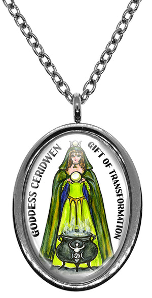 My Altar Goddess Ceridwen Gift of Transformation Stainless Steel Pendant Necklace