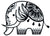 Paisley Elephant Black Henna Style Art Waterproof Temporary Tattoos 2 Sheets