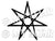 Set of 2 Large Black 5" Fairy Faith Elven Star Wiccan Heptagram Pentacale Pentagram Invocation Sigil Waterproof Temporary Tattoos