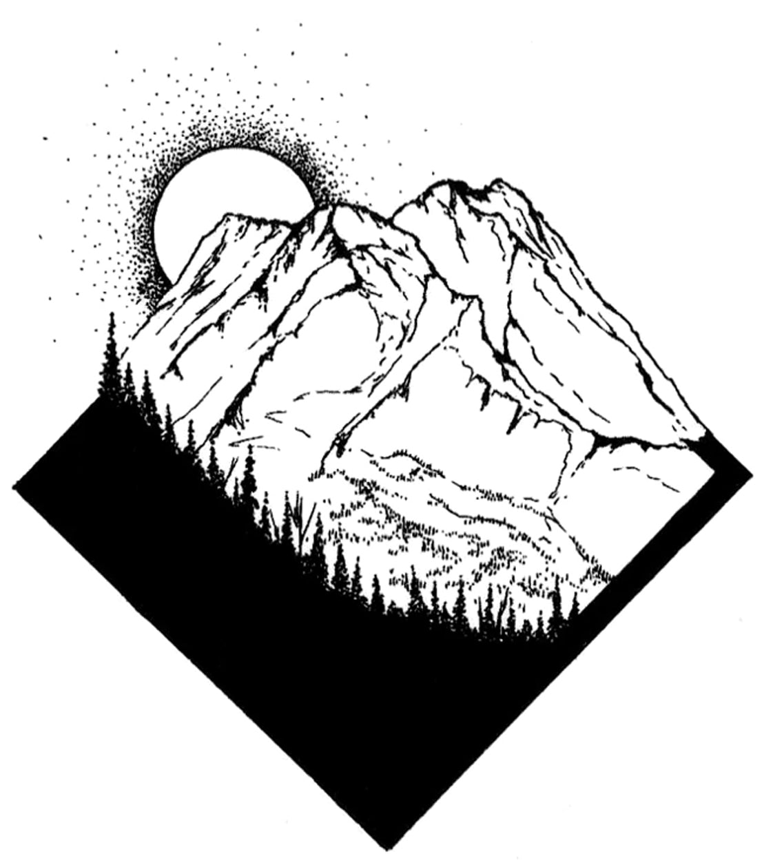 The Mountains Sacred Geometry Waterproof Temporary Tattoos 2 Sheets