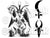 Set of 2 Large 5" Baphomet, Horned God Lucifer and Goddess Lilith Satanic Demon Witchcraft Invocation Sigil Waterproof Temporary Tattoos