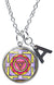 Kali Yantra for Powerful Transformative Magick Pendant & Initial Charm Steel 24" Necklace