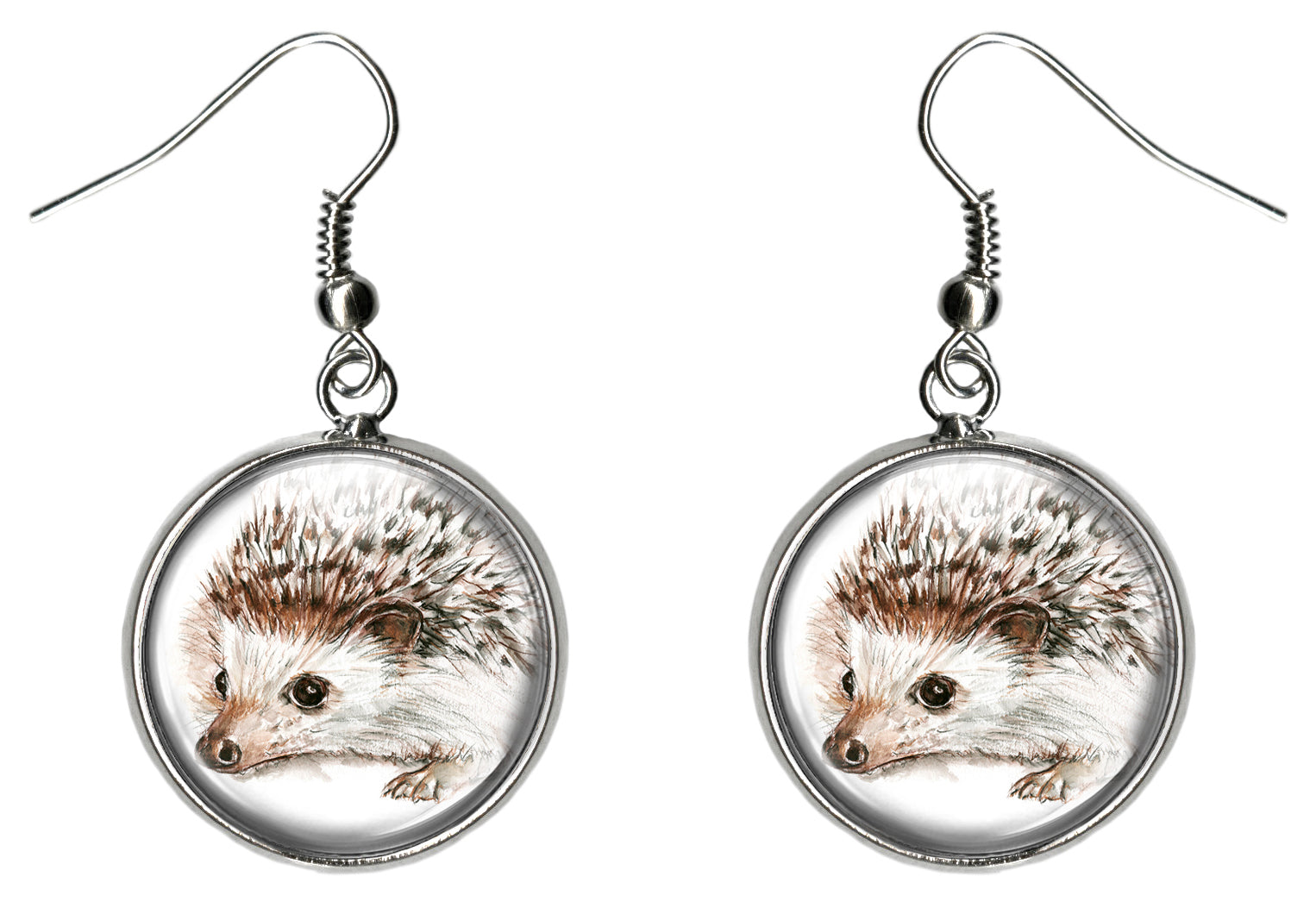 Hedgehog Silver Hypoallergenic Stainless Steel Earrings