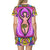 Spiral Healing Goddess Pink Women's All Over Print T-Shirt Dress