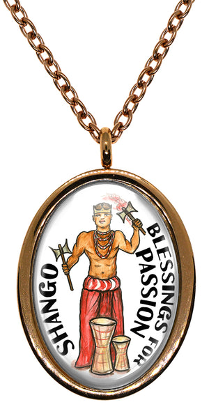 My Altar Shango Orisha for Blessings of Passion Stainless Steel Pendant Necklace