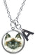 Himalayan Cat Pendant & Initial Charm Steel 24" Necklace