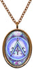 My Altar Agaou Veve Voodoo Magick to Conjure Protection from Natural Disasters Stainless Steel Pendant Necklace