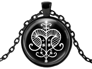 Choose Your Voodoo Magic Veve Black Talisman Necklace