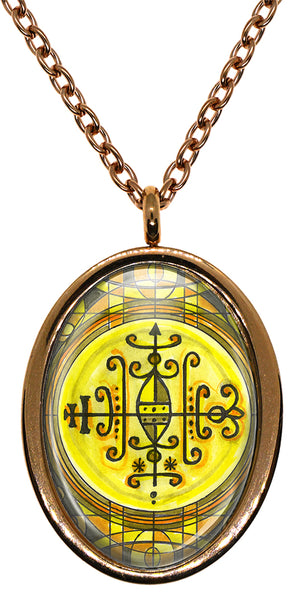 My Altar Tonthomba Lwa Voodoo Veve Magick Stainless Steel Pendant Necklace