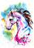 Beautiful Unicorn Pastel Splash 5" x 7" Waterproof Temporary Tattoos
