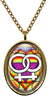 My Altar Lesbian Love Symbol LGBT Rainbow Pride Protection Stainless Steel Pendant Necklace