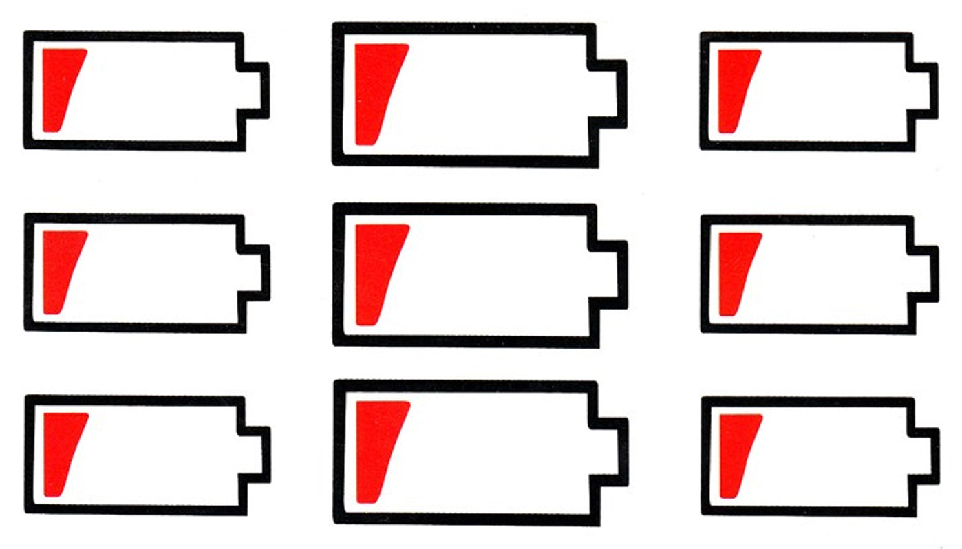 Charging Batteries Waterproof Temporary Tattoos 2 Sheets