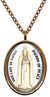 My Altar Our Lady of Fatima Patron of Peace Rose Gold Stainless Steel Pendant Necklace