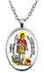 St Florian For Fire Disaster Protection 1.5" Stainless Steel Pendant & 24" Chain Necklace