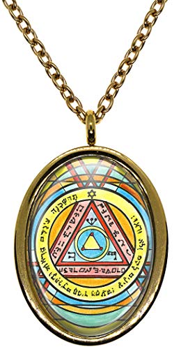 My Altar Solomons 6th Pentacle of The Sun for Invisibility Gold Stainless Steel Pendant Necklace