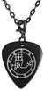 Dantalion 71st Lesser Seal Goetia Black Guitar Pick Clip Charm on 24" Chain Necklace