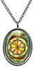 My Altar Solomons 7th Jupiter Seal for Power Against Poverty Silver Stainless Steel Pendant Necklace