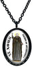 My Altar Saint Xavier Patron of Missionaries Black Stainless Steel Pendant Necklace