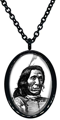 My Altar Red Horse Native American Indian Chief Stainless Steel Pendant Necklace