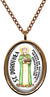My Altar Saint Dorothea for Love, Weddings, Gardening Rose Gold Stainless Steel Pendant Necklace