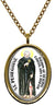 My Altar Saint Peregrine Patron of Healing Gold Stainless Steel Pendant Necklace