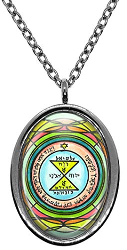 My Altar Solomons 3rd Pentacle of Venus to Attract Love, Respect & Admiration Silver Stainless Steel Pendant Necklace