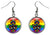 LGBT Rainbow Pride Protection Hamsa Hypoallergenic Steel Silver Earrings