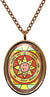 My Altar Solomons 7th Pentacle of Mars to Daze & Disorient Rivals Rose Gold Stainless Steel Pendant Necklace